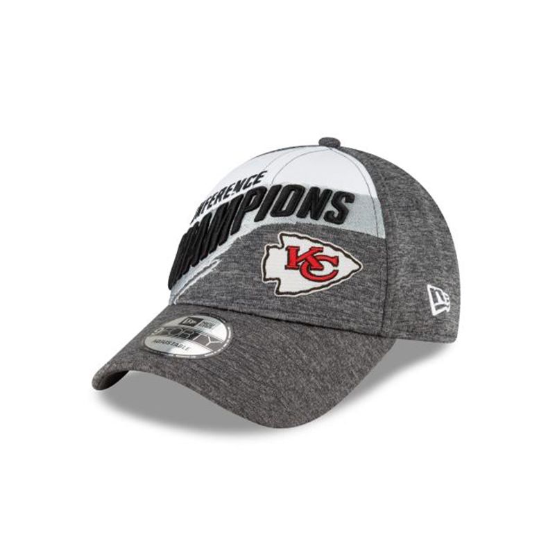 NFL Kansas City Chiefs Conference Champions Official Locker Room 9Forty Adjustable (GYC6864) - Gr New Era Caps